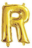 Gold "A"-"Z" Alphabet/Letters 35cm Foil Balloons Air Filled Only