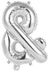 Silver "A"-"Z" Alphabet/Letters 35cm Foil Balloons Air Filled Only