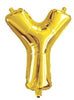 Gold "A"-"Z" Alphabet/Letters 35cm Foil Balloons Air Filled Only