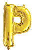 Gold "A"-"Z" Alphabet/Letters 35cm Foil Balloons Air Filled Only