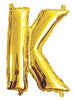 Gold "A"-"Z" Alphabet/Letters 35cm Foil Balloons Air Filled Only