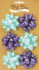 6PK Mini Star Gift Bow - Mint & Purple