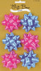 6PK Mini Star Gift Bow - Blue & Pink