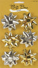 6PK Mini Star Gift Bow - Gold & Silver