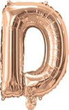 Rose Gold "A"-"Z" Alphabet/Letters 35cm Foil Balloons Air Filled Only