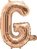 Rose Gold "A"-"Z" Alphabet/Letters 35cm Foil Balloons Air Filled Only