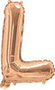 Rose Gold "A"-"Z" Alphabet/Letters 35cm Foil Balloons Air Filled Only