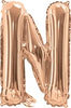 Rose Gold "A"-"Z" Alphabet/Letters 35cm Foil Balloons Air Filled Only