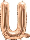 Rose Gold "A"-"Z" Alphabet/Letters 35cm Foil Balloons Air Filled Only