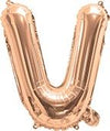 Rose Gold "A"-"Z" Alphabet/Letters 35cm Foil Balloons Air Filled Only