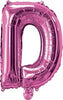 Pink "A"-"Z" Alphabet/Letters 35cm Foil Balloons Air Filled Only