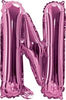 Pink "A"-"Z" Alphabet/Letters 35cm Foil Balloons Air Filled Only
