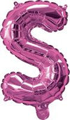 Pink "A"-"Z" Alphabet/Letters 35cm Foil Balloons Air Filled Only