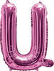 Pink "A"-"Z" Alphabet/Letters 35cm Foil Balloons Air Filled Only