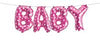 "Baby" Dot Pink 35.5cm (14") Foil Letter Balloon Kit