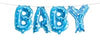 "Baby" Dot Blue 35.5cm (14") Foil Letter Balloon Kit