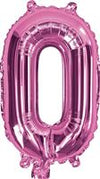 Pink "0"-"9"  Numbers 35cm Foil Balloons Air Filled Only