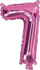 Pink "0"-"9"  Numbers 35cm Foil Balloons Air Filled Only