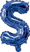 Blue "A"-"Z" Alphabet/Letters 35cm Foil Balloons Air Filled Only