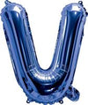 Blue "A"-"Z" Alphabet/Letters 35cm Foil Balloons Air Filled Only