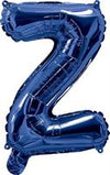 Blue "A"-"Z" Alphabet/Letters 35cm Foil Balloons Air Filled Only