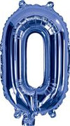 Blue "0"-"9"  Numbers 35cm Foil Balloons Air Filled Only