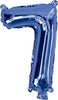 Blue "0"-"9"  Numbers 35cm Foil Balloons Air Filled Only