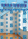 18th Birthday Blue Hanging String Decorations