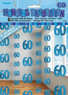 60th Birthday Blue Hanging String Decorations
