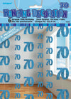 70th Birthday Blue Hanging String Decorations