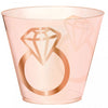Wedding Ring Hot Stamped Blush Wedding Plastic Cups