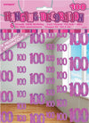 100th Birthday Pink Hanging String Decorations