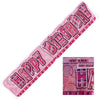 Glitz Hot Pink Prismatic Happy Birthday Giant Jointed Banner 1.36m (4.47')