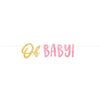 Oh Baby Girl Pink Letter Banner