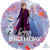 Frozen II Happy Birthday 45cm Foil Balloon