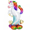 139cm Unicorn & Hearts Air Filled AirLoonz Foil Balloon