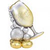 Bubbly Wine Glass Cheers  AirLoonz Foil Balloon Anagram