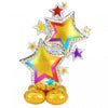 Colourful Star Cluster AirLoonz Foil Balloon Anagram
