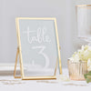 Gold Wedding Gold Table Number SignStanding Frames