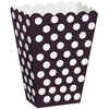 Black Dots Paper Treat / Popcorn Boxes Loot Bags