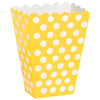 Yellow Dots Paper Treat / Popcorn Boxes Loot Bags