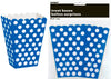 Royal Blue Dots Paper / Popcorn  Treat Boxes Loot Bags