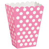 Hot Pink Dots Paper Treat / Popcorn Boxes Loot Bags