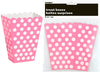 Hot Pink Dots Paper Treat / Popcorn Boxes Loot Bags