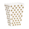 Gold Dots Paper Treat  / Popcorn Boxes Loot Bags