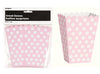 Light Pink Dots Paper Treat / Popcorn  Boxes Loot Bags