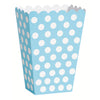Light Blue Dots Paper Treat / Popcorn Boxes Loot Bags