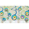 Baby Shark Party Swirls Decorations