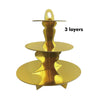 3 Tiers Gold Cardboard Cupcake Stand