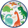 Dinosaur Small Paper Plates 8Pk